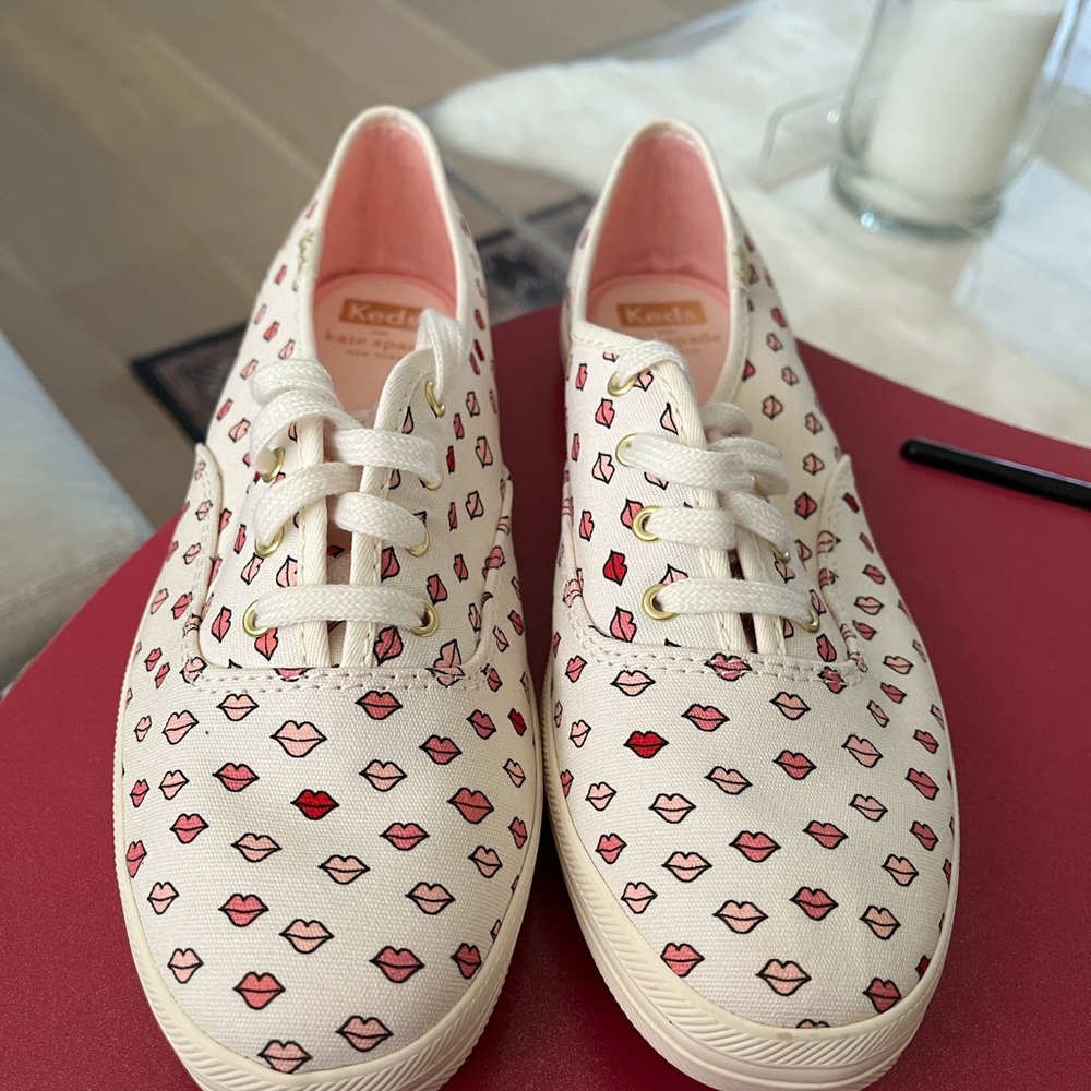 Keds Women's Lip Print Sneakers - White
